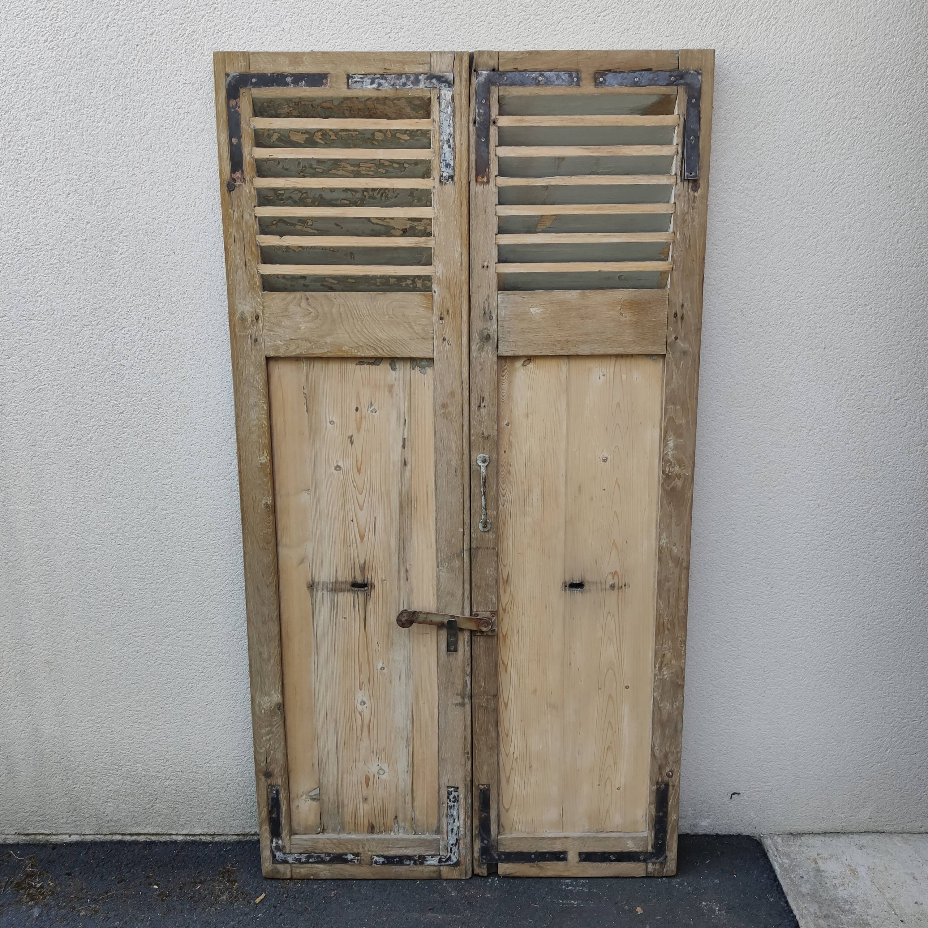 Pair of old shutters