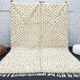 Berber rug in pure wool, black and white, size 150 x 250 cm.