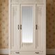 Antique Parisian wardrobe in white patina – Art Deco period around 1900