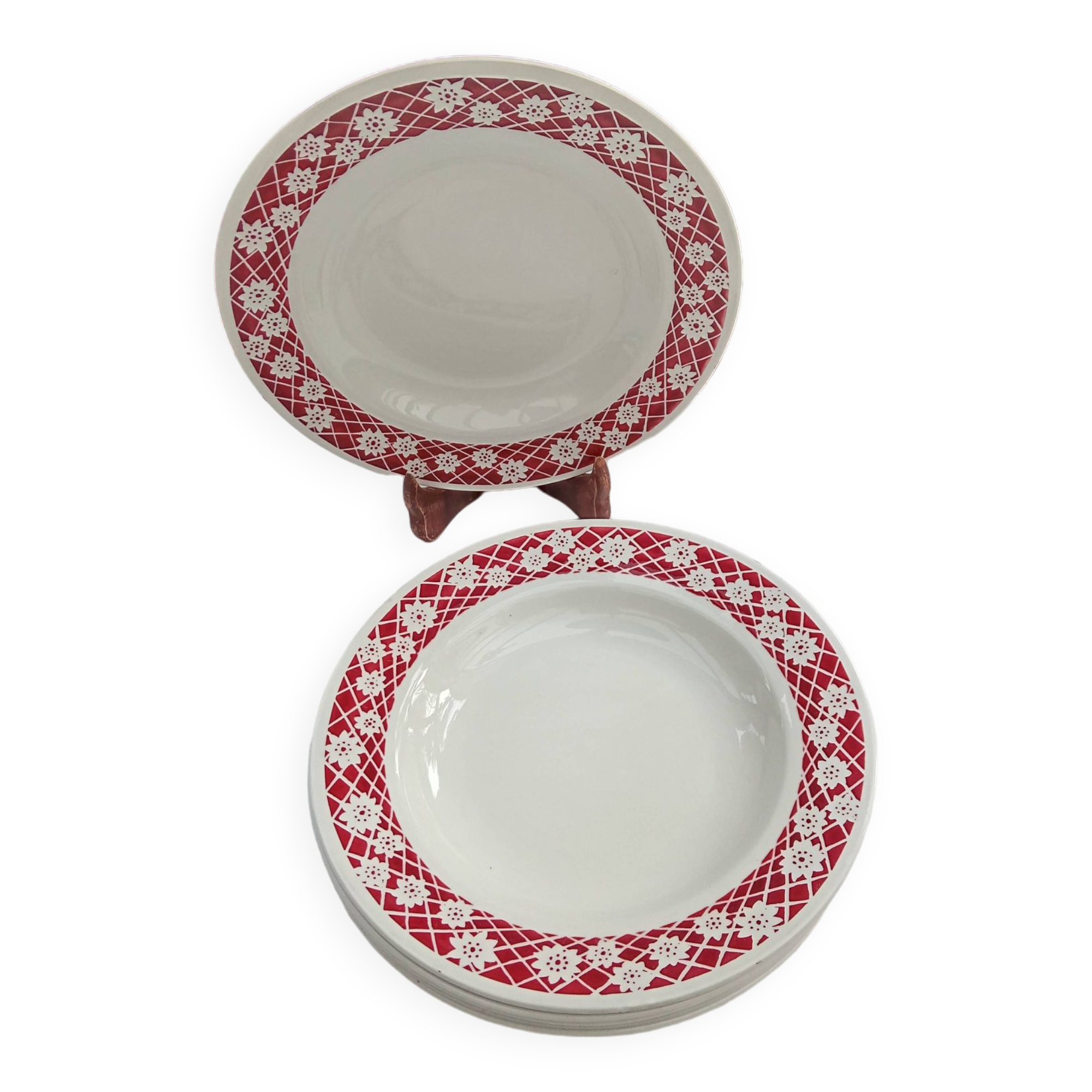 6 Amandinoise soup plates