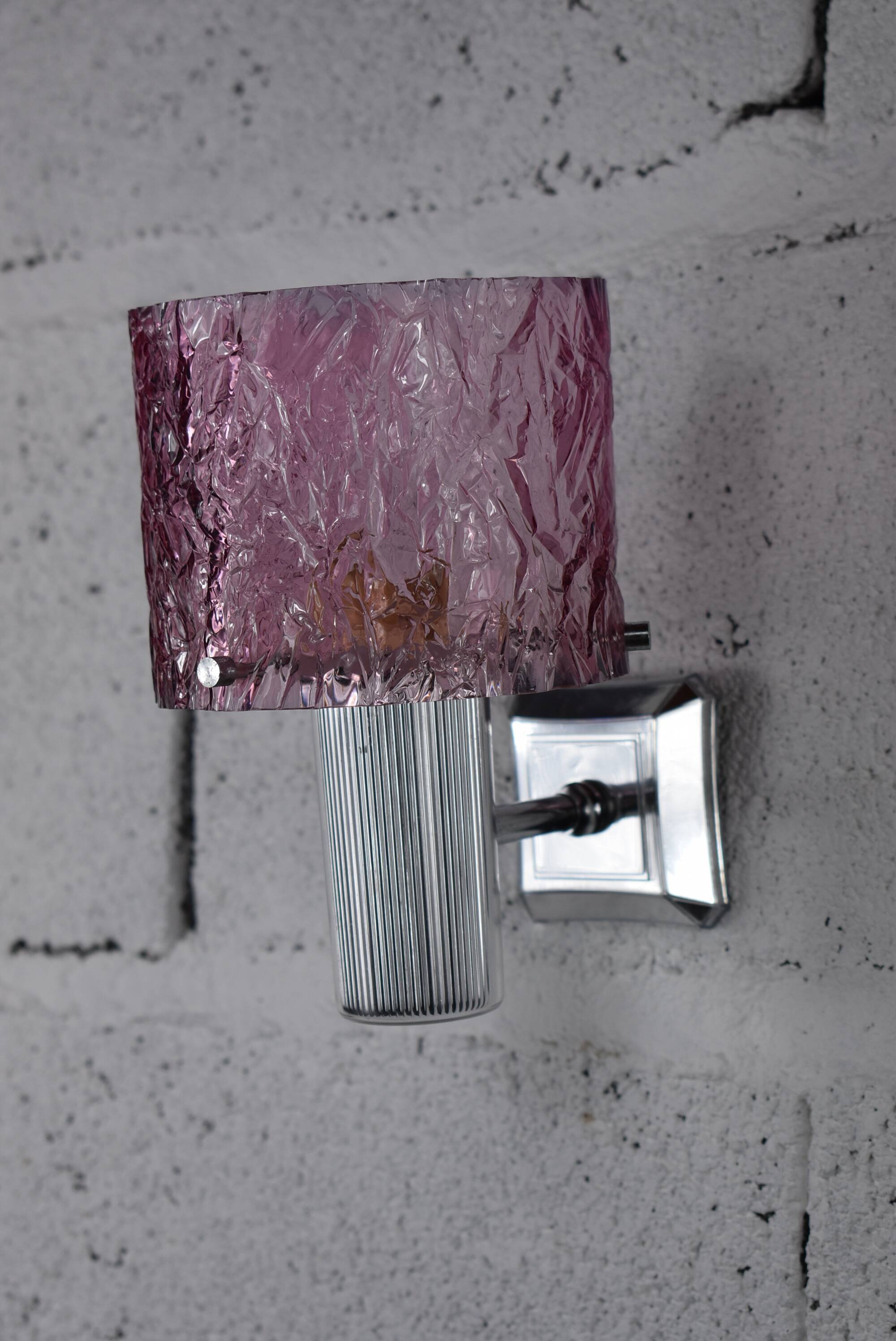 Vintage plexi pink sconce
