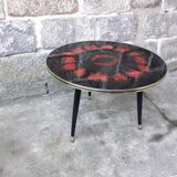 Table basse vintage pieds fuseaux