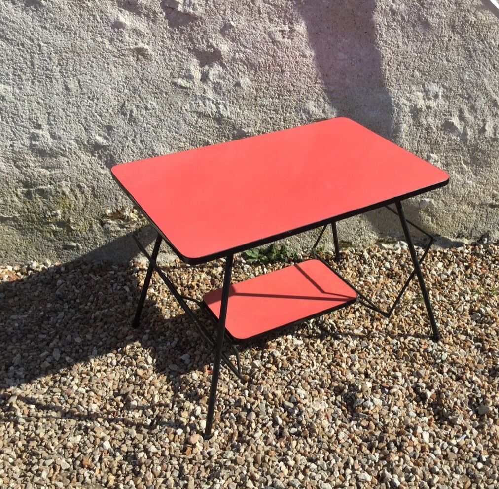 Red vintage coffee table
