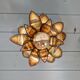 Pair of floral wall sconces in brass, Maison Jansen, 1970.