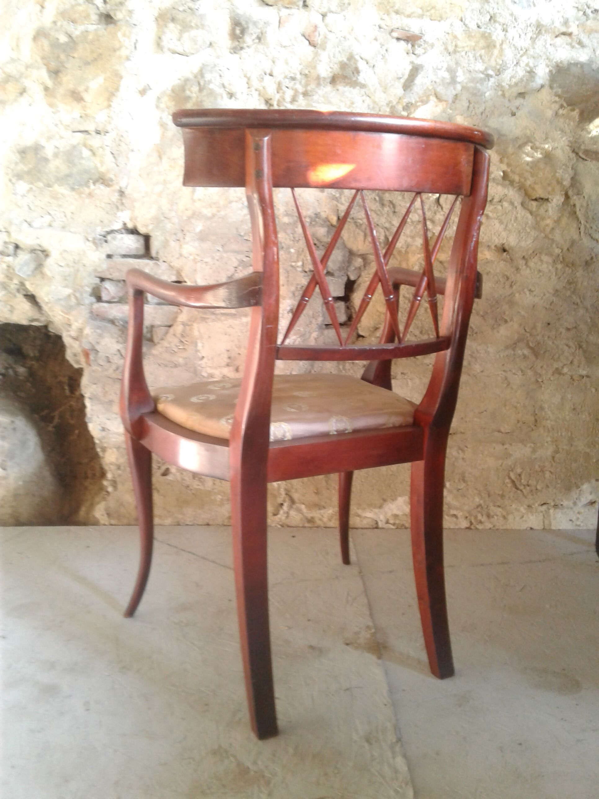 English colonial armchair in mahogany