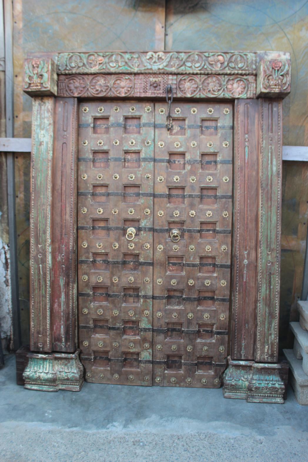 Porte indienne en coton à suspendre Toran vintage patchwork