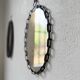 Miroir brutaliste ovale « chaine » 1950