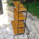 Shelf library Scandinavian wood and iron circa 1960/1970
