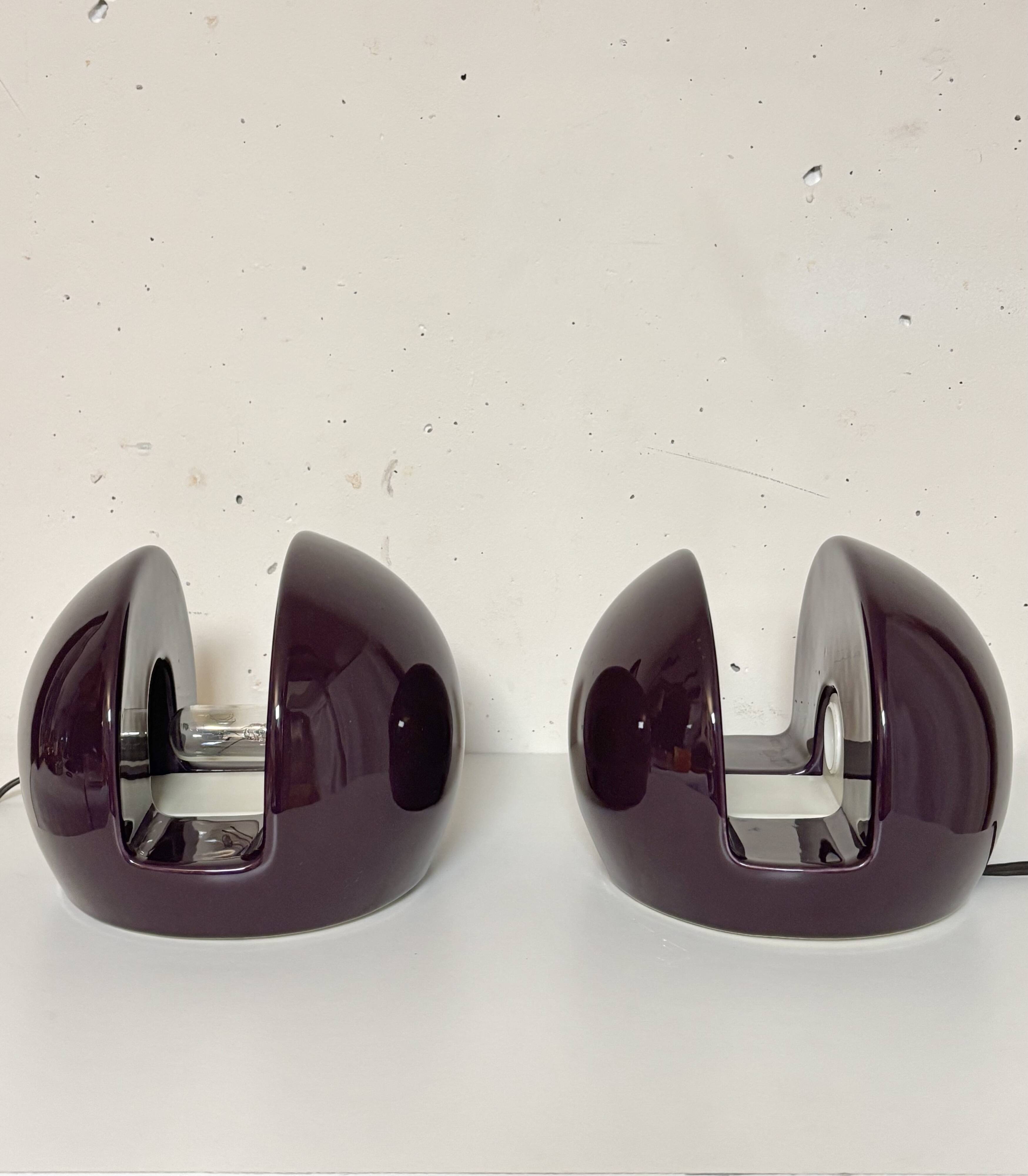Ceramic table or wall lamps by Cidneo, 1970