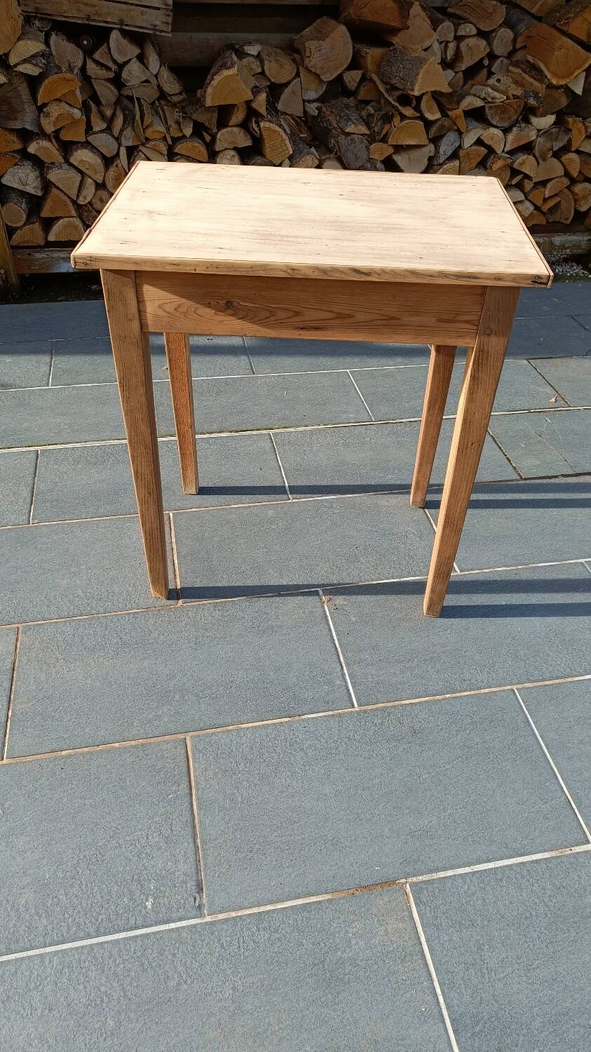 Desk or table in raw wood