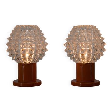 Ensemble de deux lampes de table par Kamenicky Senov, années 1970