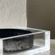Cendrier design en Plexiglass et métal chromé, Guzzini 1970