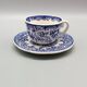 7 tasses à café avec soucoupes vintage, fabriquées par kg luneville france