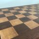 Side table with checkerboard pattern circa 1950