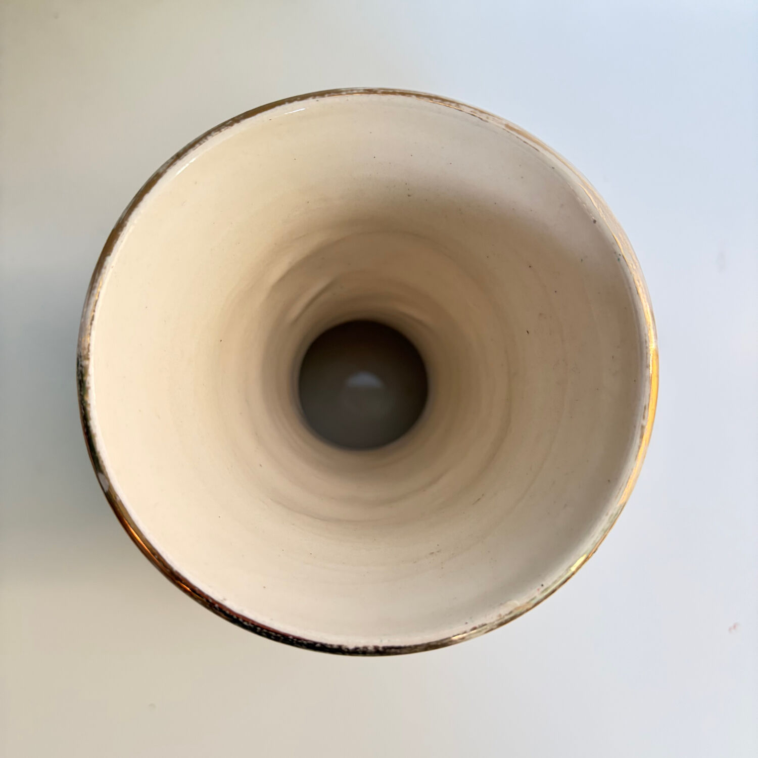 Vintage Vallauris vase in glazed ceramic – relief floral decoration