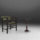 Art deco armchair in black and green ca.1930