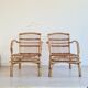 Paire de fauteuils anciens en rotin