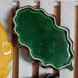 Trio of vintage ceramic leaves from the 50s and 60s