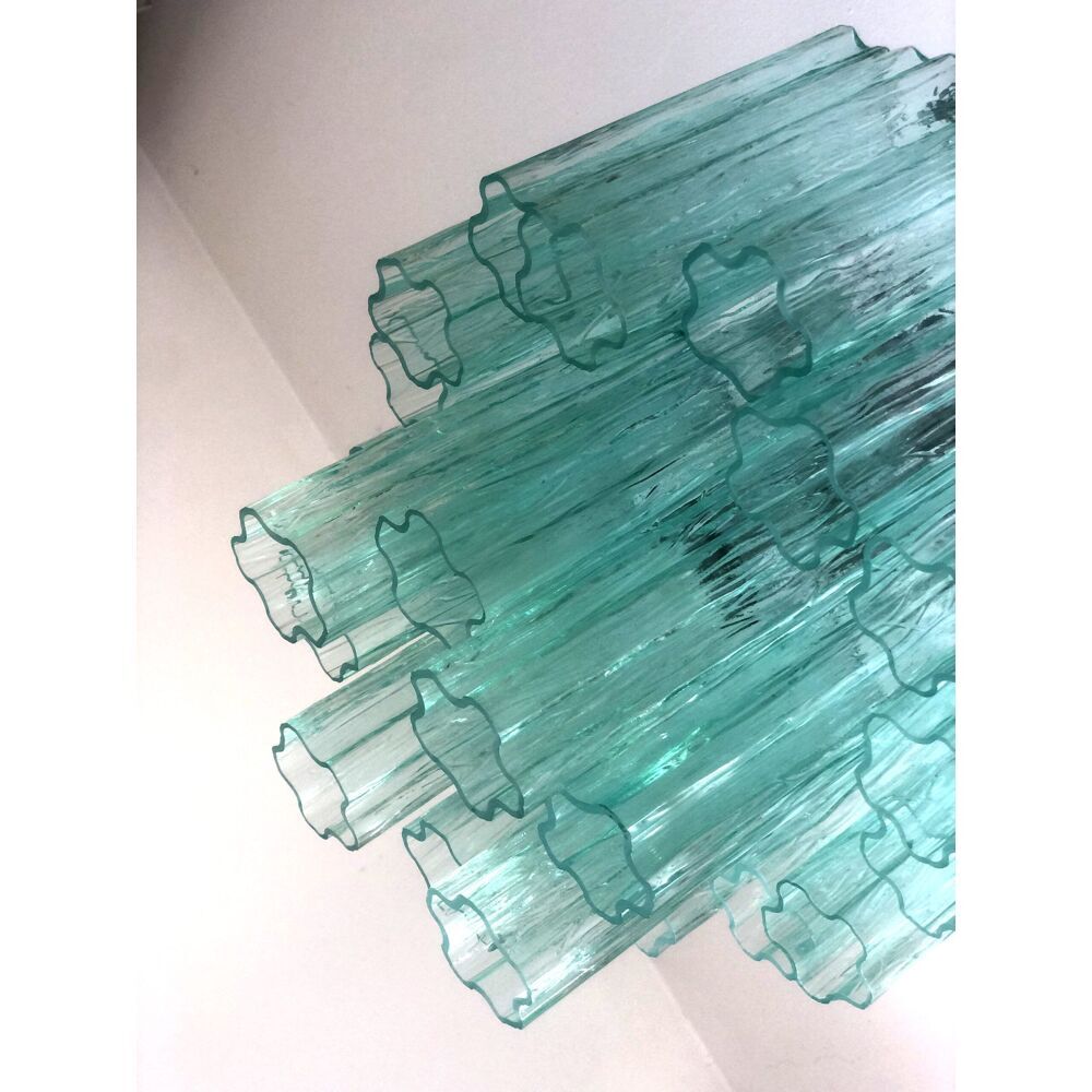 Green wather “tronchi” murano glass chandelier d50