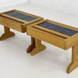 Bedside tables attributed to Guillerme Et Chambron for Vous Maison, 1950s