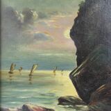 Oil on canvas seascape