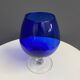 Empoli dark blue large glass shape vase 1960s