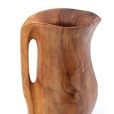 Sculptural wooden pitcher, 60s