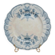 Assiette ancienne Saint-amand & Hamage modèle Régence – décor bleu dentelle