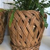 Wicker basket trio