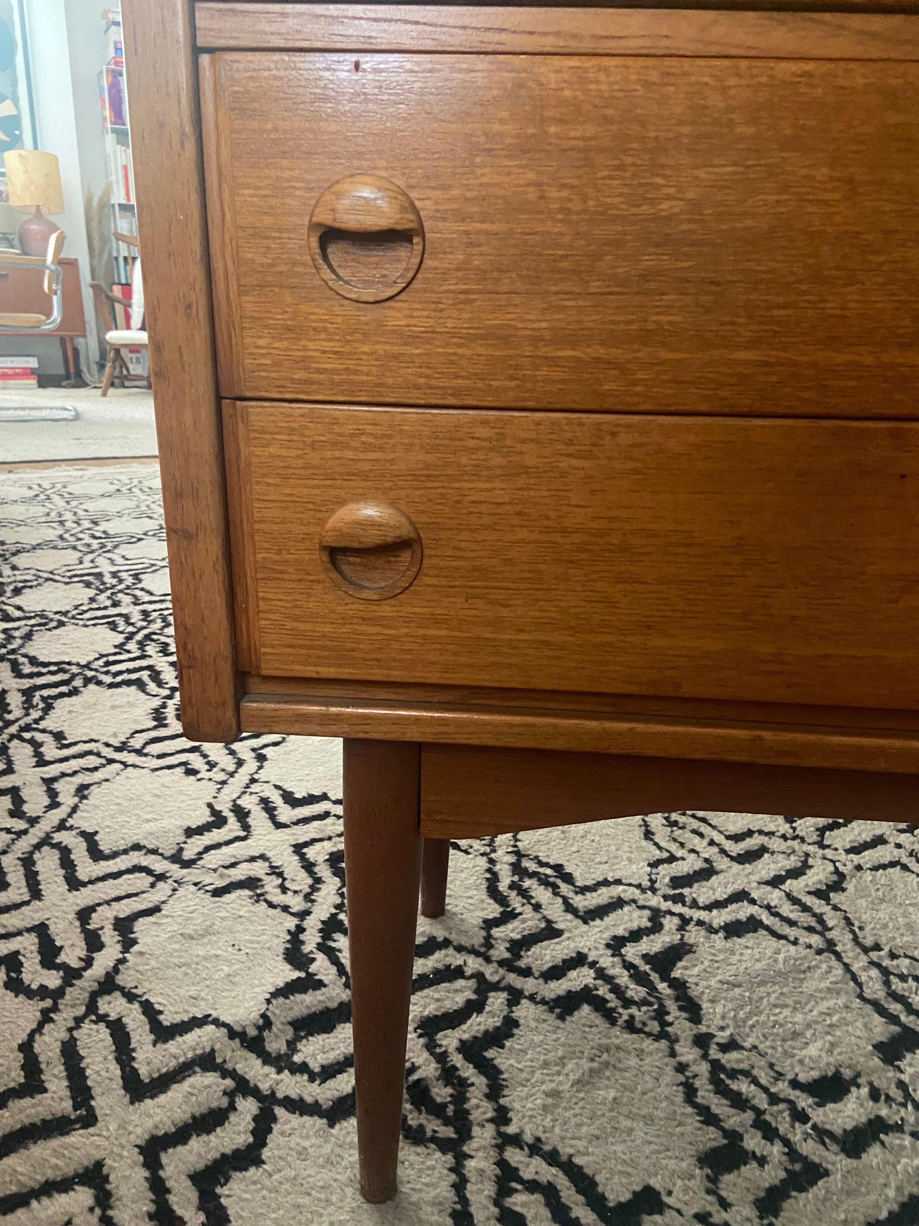 Secretarial cabinet in vintage teak