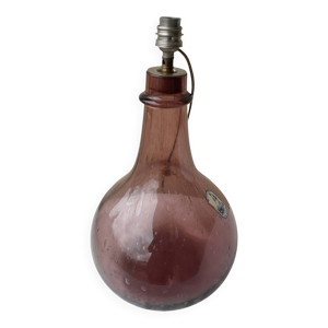 Pied de lampe en verre