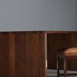 Rustic Solid Teak Desk / Table, France 1960s