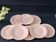 Title: 8 vintage Salins flat plates in powder pink – Ø 25.7 cm