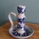 Salt-glazed stoneware candlestick signed Krumeich Hubert, Betschdorf, Alsace