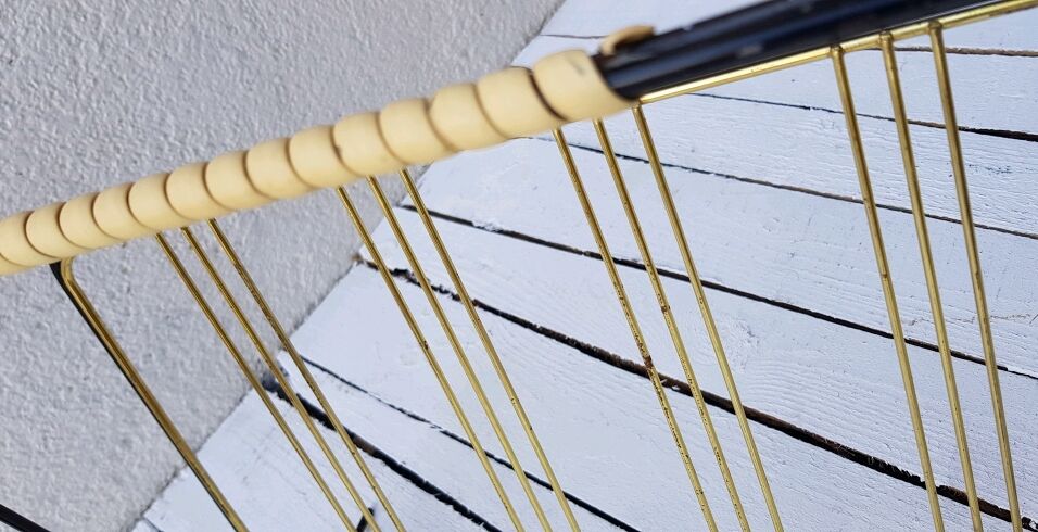 Review door 60 metal black and gold