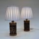Tablelamp pair Fibula in brown glazed ceramic by Carl Harry Stålhane - Sweden 1960s