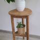 Old solid oak plant stand