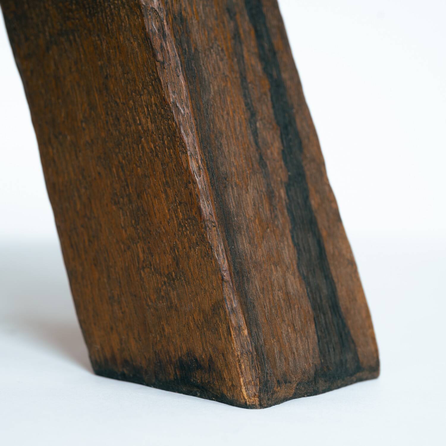 Brutalist copper and oak coffee or side table, 1970s