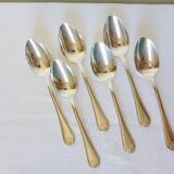 6 silver-plated soup spoons hallmarked by Liberty silversmith, shell motif 2106252