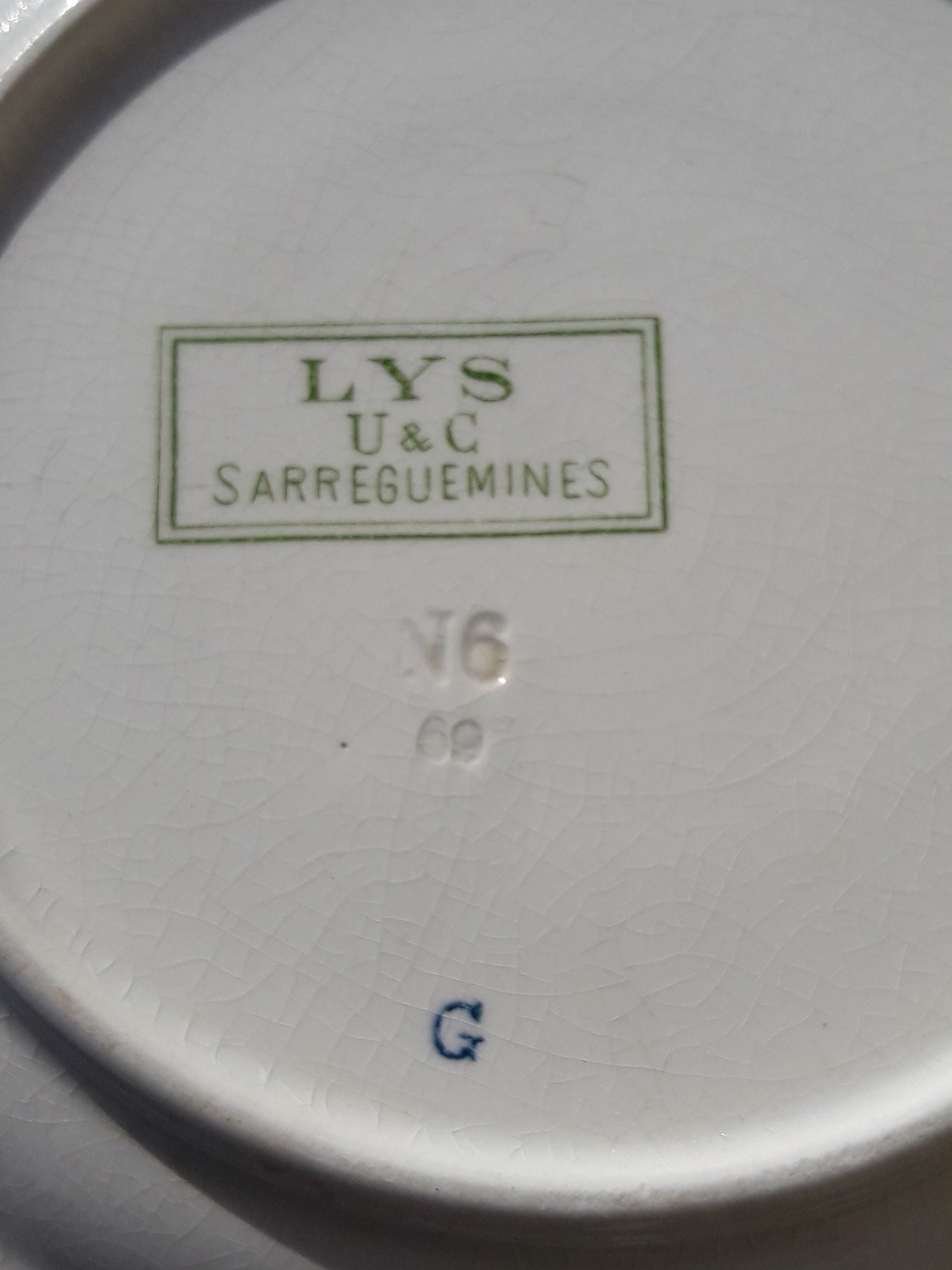 2 dessert plates in Sarreguemines U&C