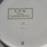 2 assiettes à dessert en faïence de Sarreguemines U&C