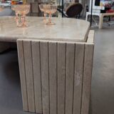 Vintage travertine coffee table from the 80s.