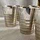 Set of 8 silver-plated metal Art Deco cups