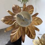 Pair of gold metal flower wall lights