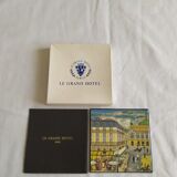 Set of 6 "Grand Hotel" coasters in a cardboard box