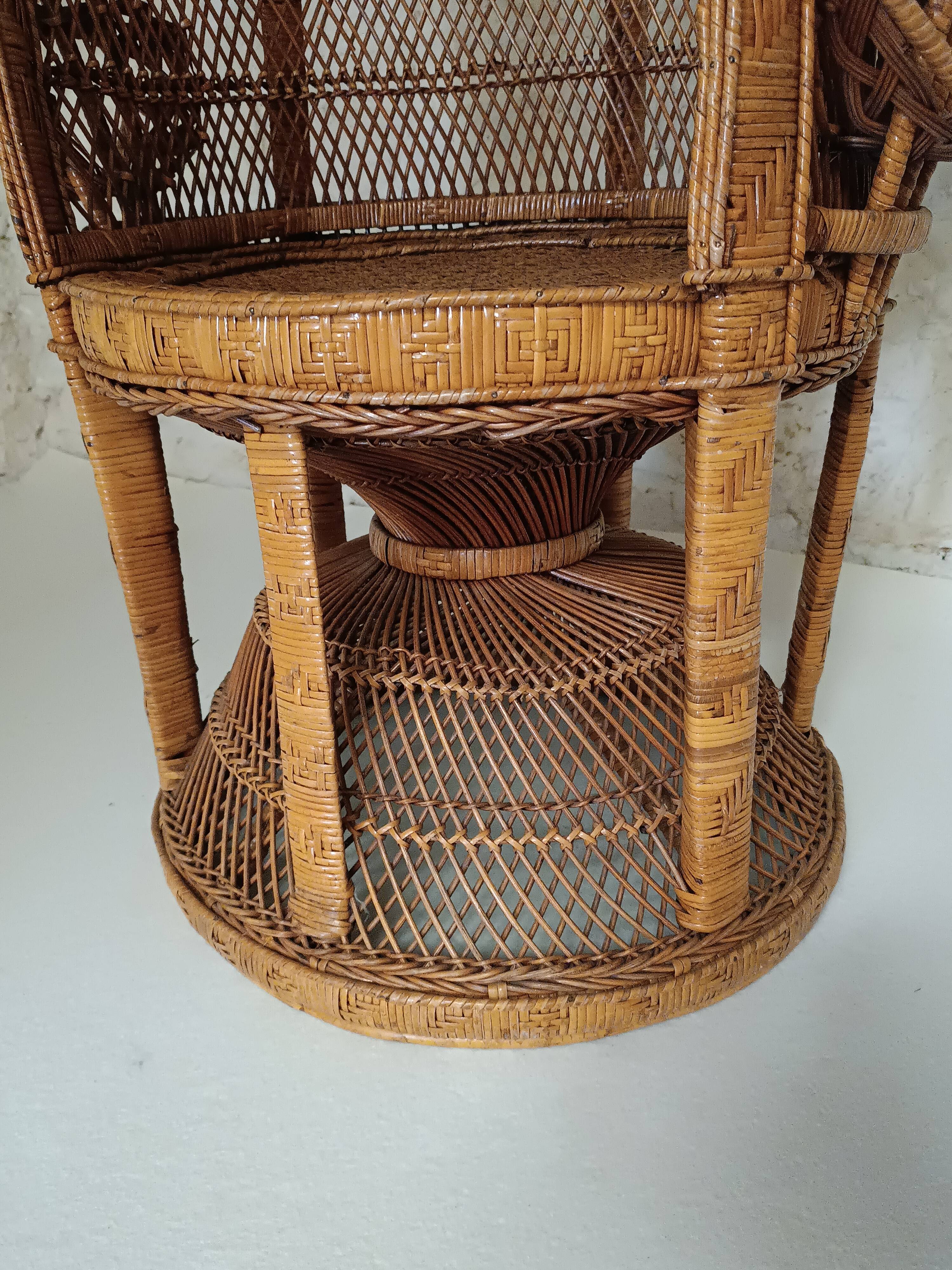 Emmanuelle rattan armchair 1970