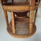 Fauteuil Emmanuelle rotin 1970