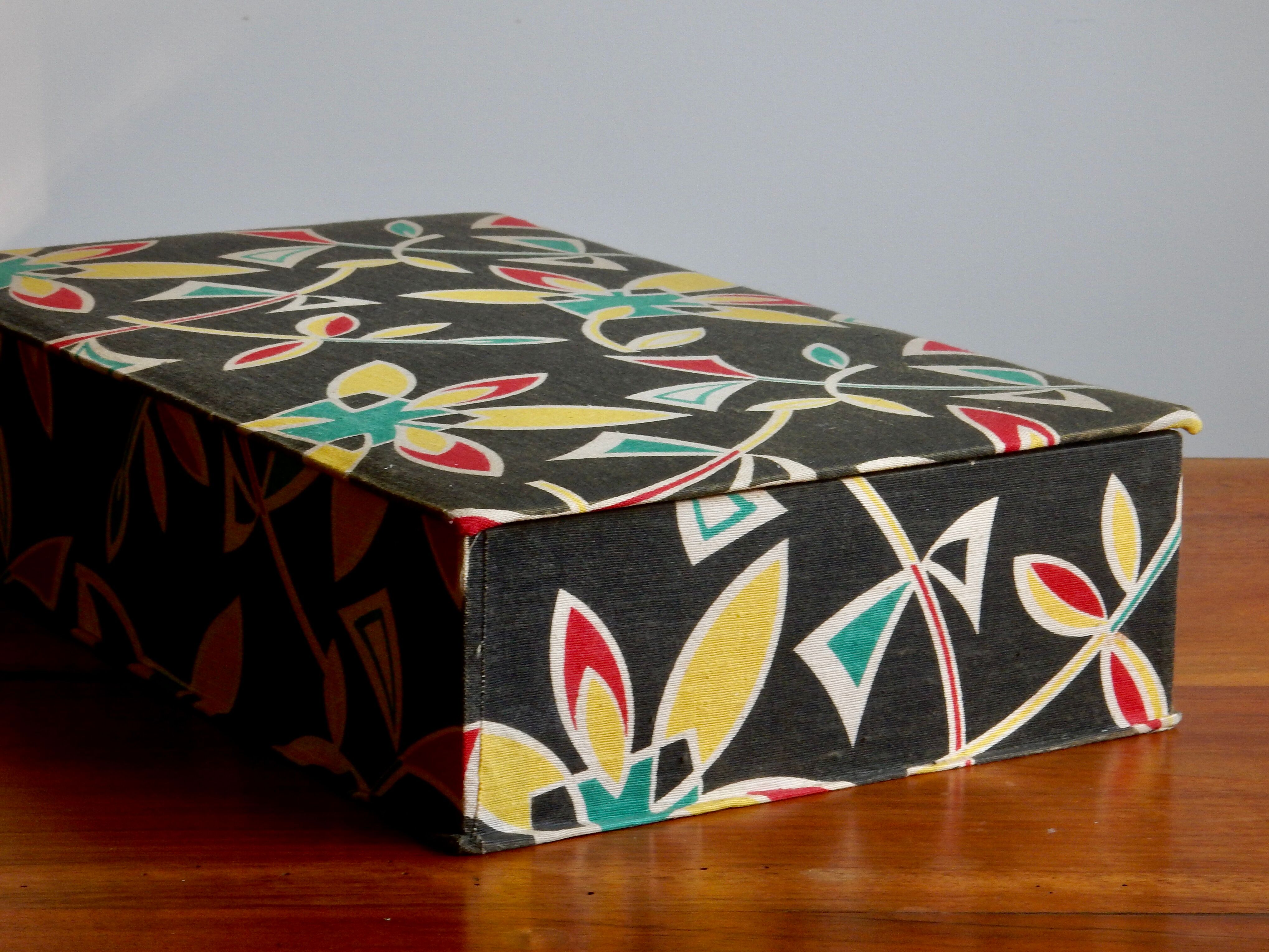 1950s fabric sewing box