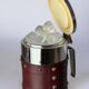 Regency leather & nails ice bucket, Italy, 1970s