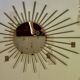 Vintage 1960s Sun Mirror in Gold Metal 73 x 58 cm